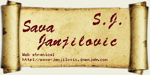 Sava Janjilović vizit kartica